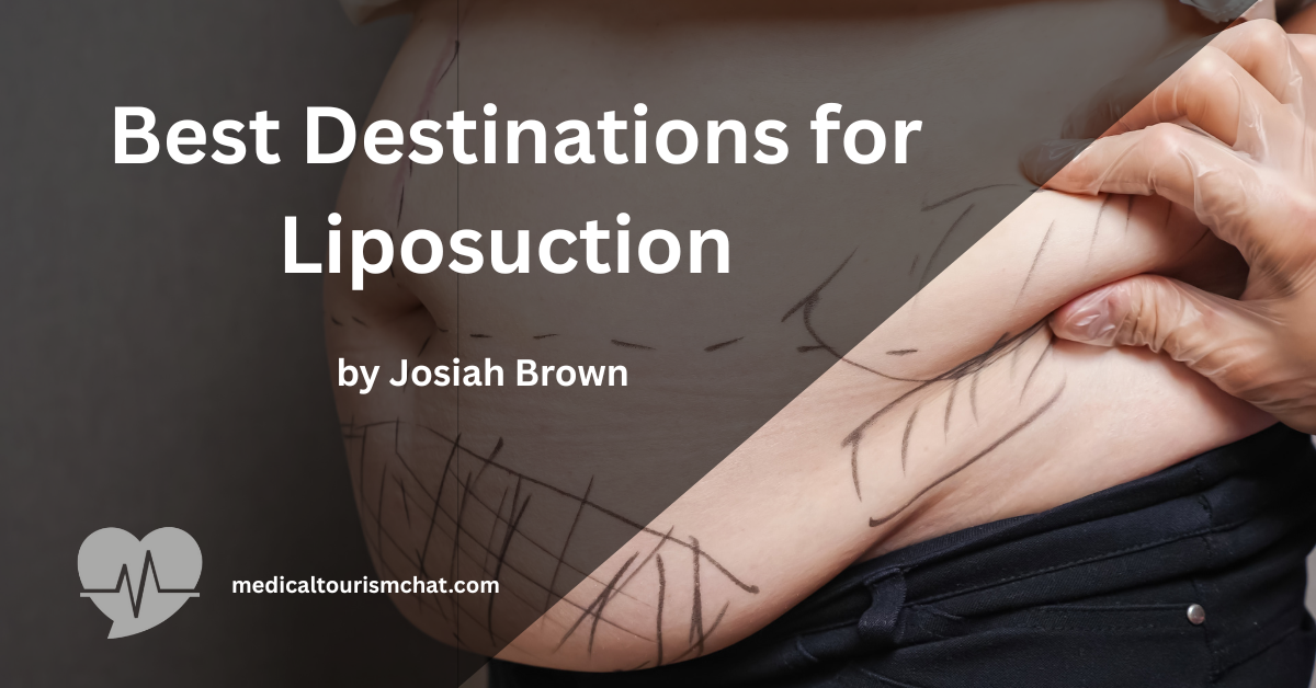 Plastic surgeon marking liposuction treatment areas on a patient abroad